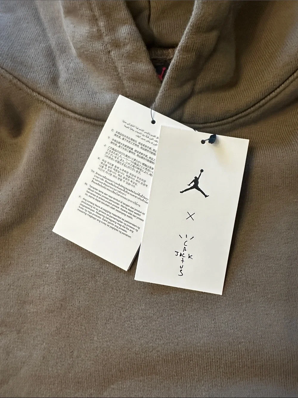 Jordan Olive Gray Pullover Hoodie with Hang Tag
